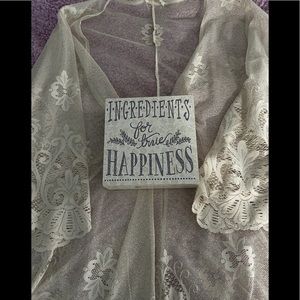 Maurices Cream Kimono/Cover-Up